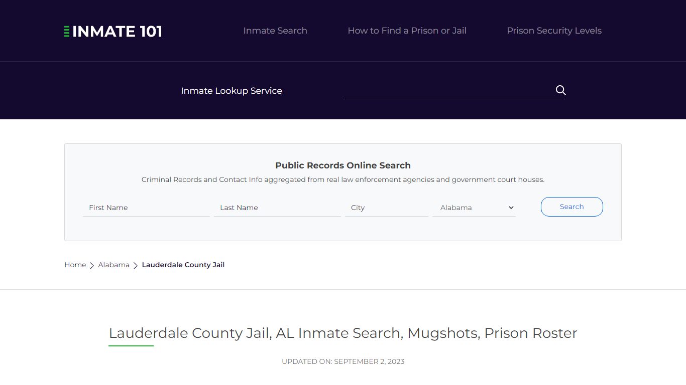 Lauderdale County Jail, AL Inmate Search, Mugshots, Prison Roster